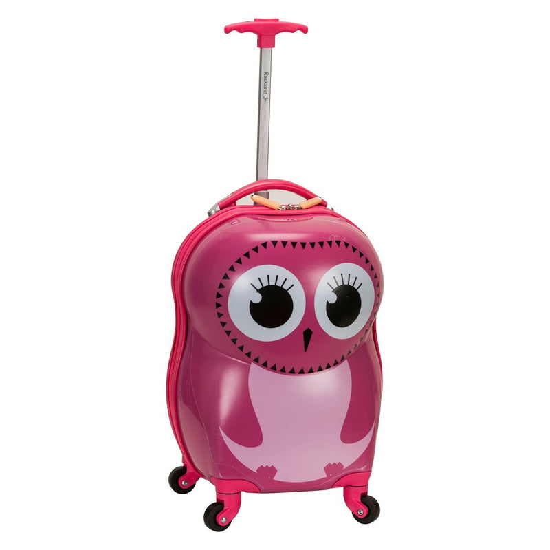 ROCKLAND KIDS' MY FIRST HARDSIDE CARRY ON SPINNER SUITCASE - OWL - Brand New