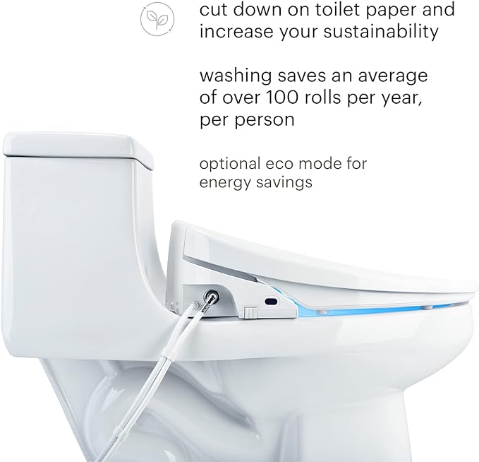 Brondell Swash S1200-EW Luxury Bidet Toilet Seat in Elongated White Dual - White Like New