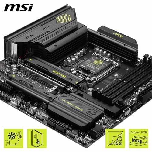 MSI MAG B860M MORTAR WIFI MOTHERBOARD MATX LGA 1851 - BLACK - Like New
