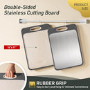 SOCISEN STAINLESS STEEL CUTTING BOARD, DOUBLE SIDED FOOD GRADE, MEDIUM SIZE - Like New