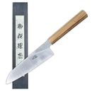 TAIE Kitchen knife, 7" Japanese Santoku knife Stainess Steel, Ash wood - Brown - Like New
