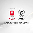 MSI PRO-MP165-E6-16 16" PORTABLE MONITOR FHD 1920X1080 60HZ - BLACK - Like New