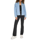 LEVI'S WOMEN'S ZIP UP UTILITY JACKET WITH COLLAR - SIZE: WOMEN L - LIGHT WASH - Brand New
