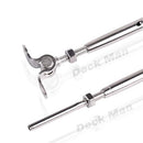 DECK MAN T316-STAINLESS STEEL ADJUSTABLE ANGLE 1/8" CABLE RAILING KIT/HARDWARE - Brand New