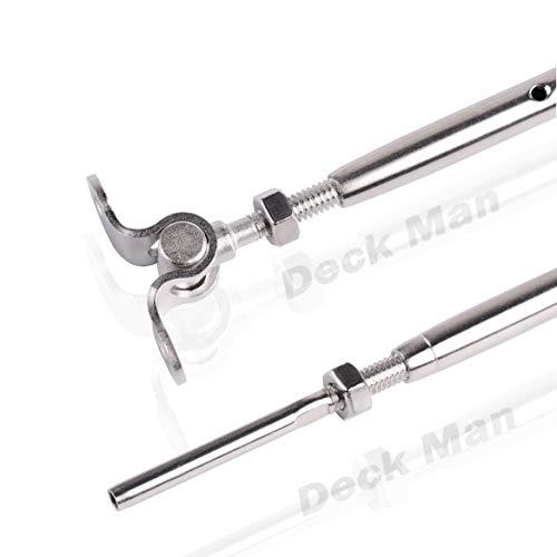 DECK MAN T316-STAINLESS STEEL ADJUSTABLE ANGLE 1/8" CABLE RAILING KIT/HARDWARE - Brand New