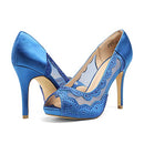 DREAM PAIRS Womens High Heel Pump Shoes, RoyalBlue - 8.5 (Divine-01) - Like New