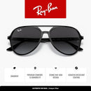 RAY-BAN AVIATOR SUNGLASSES FOR MEN FOR WOMEN 601/8G 57-16-145-3N BLACK/GRAY GRAD - Like New