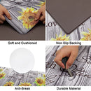 U'Artlines 2Pcs Kitchen Rug Runner Set Anti Fatigue Sunflower Mats - Offwhite - Brand New