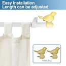 3/4-inch Cute Decorative Bird Adjustable Window Treatment Curtain Single Rod - Brand New