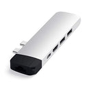 SATECHI TYPE-C PRO HUB ADAPTER ETHERNET 4K HDMI USB-C PD GIGABIT ETHERNET SILVER - Like New