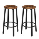 HOOBRO Bar Stools Set of 2 Bar Chairs Footrest 24.6 Inch Tall BF02BY01 - Brand New