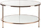 Southern Enterprises Risa Cocktail Table Round CK0430 - White/Metallic Gold Like New