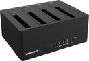 SABRENT 4-BAY USB 3.0 DOCKING STATION 2.5” 3.5” SATA HDD SSD TRAYLESS - BLACK - Like New