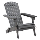 AMAZON AWARE FSC CERTIFIED OUTDOOR FOLDING ADIRONDACK CHAIR, WOOD, DARK GREY - Like New