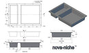 Nova-Niche, Large Recessed Shower Niche, Flush Mount, Ready to Tile, 16"x24" - Brand New