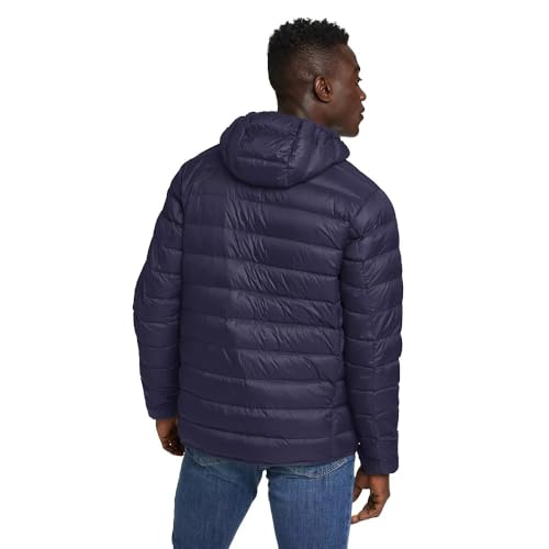 EDDIE BAUER MEN'S CIRRUSLITE HOODED DOWN JACKET - ATLANTIC - XL - Brand New
