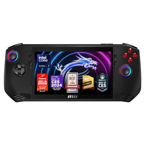 MSI CLAW PC GAMING HANDHELD ULTRA 7-155H 7" FHD 16 512GB CLAWA1051 - BLACK - Like New