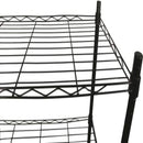SECOM METAL KITCHEN CABINET HEIGHT ADJUSTABLE 4-SHELVES HEAVY DUTY - BLACK - Like New