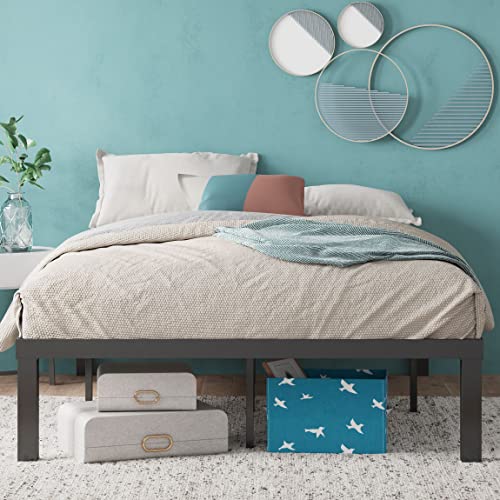 ZINUS LUIS 16 INCH METAL PLATFORM BED FRAME MATTRESS FOUNDATION QUEEN BLACK - Like New