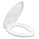 Elongated Toilet Seat, Slow Close Toilet Seat with Cover B09FX41543 - White - Brand New