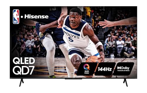 HISENSE 65-INCH CLASS QD7 SERIES QLED 4K UHD GOOGLE SMART TV (65QD7N) - BLACK - Like New