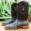 SOTO BOOTS MENS PIRARUCU PRINT BOOTS H50033 - SIZE: MEN 9 - BLACK - Like New
