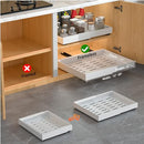 DEKAVA 2 PACK PULL OUT CABINET ORGANIZER EXPANDABLE ADHESIVE PULL-B2 - WHITE - Like New