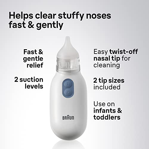BRAUN ELECTRIC NASAL ASPIRATOR - MUCUS REMOVER - BNA100 - MULTICOLOR - Like New