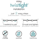 Zenna Home Rustproof Adjustable Tension Shower Curtain Rod, 30-43", B07BRZ8SR5 - Brand New
