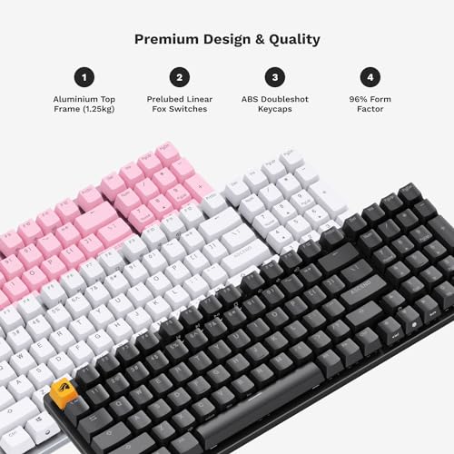 GLORIOUS GMMK 2 MECHANICAL BTN MOUSE - 96% BLACK, BACK LIGHT DAMAGE - Like New