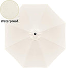 SIMPLE DELUXE 9' PATIO UMBRELLA MARKET UMBRELLA TILT/CRANK BEIGE -BEIGE-BEIGE - Like New