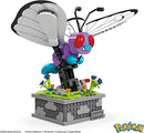 MEGA POKÉMON BUILDING TOYS SET MOTION BUTTERFREE 605 PIECES 7 INCHES TALL MULTI - Like New
