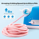 CAYDO AUTOMATIC I CORD KNITTING MACHINE PRO, 3-SPEED ADJUSTABLE - BLUE - Like New
