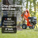 SuperHandy Mini Wood Shredder Mulcher Heavy Duty 7HP Compact Design 3" - Like New