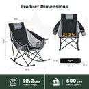 SunnyFeel 2-Pack Rocking Camping Chair with Headrest Heavy Duty 500LBS - Like New
