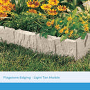 Suncast Flagstone No Dig Border Edging, Set of 5, Light Tan Marble - Brand New