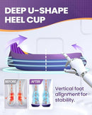 QB SHOE CUSHIONS INSERTS FOR SOLVING HEEL PAIN, SIZE S: WOMEN 7.5-8.5, PURPLE - Like New