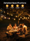 BRIGHTOWN 50FT OUTDOOR STRING LIGHTS 25 LED EDISON BULBS PATIO LIGHTS - BLACK - Like New