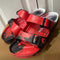 BIRKENSTOCK ARIZONA ESSENTIALS EVA NARROW WIDTH MEN 6N WOMEN 8N RED/BLACK/WHITE - Like New