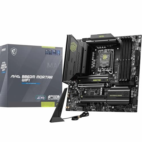 MSI MAG B860M MORTAR WIFI MOTHERBOARD MATX LGA 1851 - BLACK - Like New