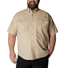 COLUMBIA MEN'S BONEHEAD SHORT SLEEVE SHIRT - SIZE: MEN L - FOSSIL - Like New