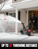 POWERSMART ELECTRIC SNOW BLOWER 21-INCH CORDED SNOW THROWER DB7521A - BLACK/RED - Like New