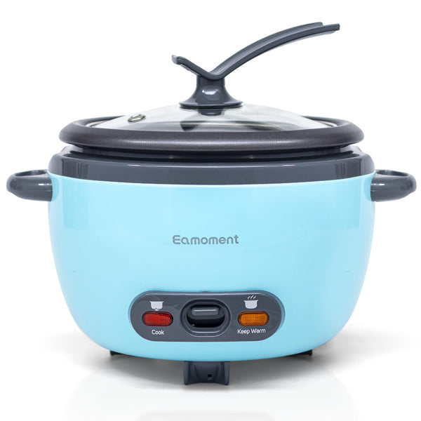 EAMOMENT RC-3POT SMALL RICE COOKER 3 CUP BLUE PORTABLE COOK RICE 3POT-RC-3P07EAB Like New