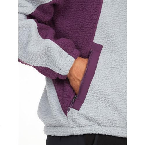 MARMOT MEN'S SUPER AROS FLEECE HOODY JACKET - SIZE: MEDIUM - SLEET/PURPLE - Brand New