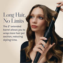 BIO IONIC LONG BARREL STYLER CURLING IRON MOISTURE HEAT TECHNOLOGY 1" - BLACK - Like New
