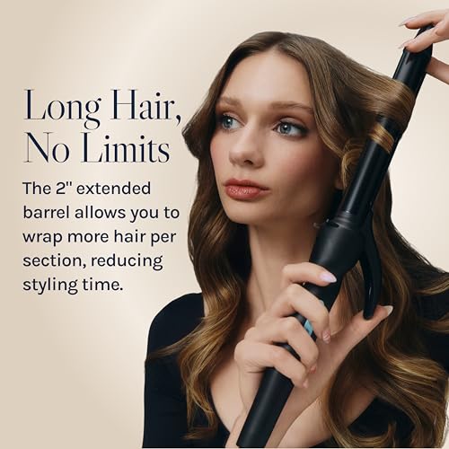 BIO IONIC LONG BARREL STYLER CURLING IRON MOISTURE HEAT TECHNOLOGY 1" - BLACK - Like New