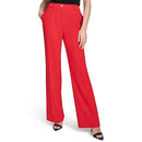 HS4G0A4G Halston Women's Straight Leg Woven Suiting Pant Red Size 10 - Brand New