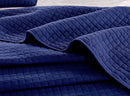 B01HHHGDVS Navy Solid Color Quilt 86"L-86"W 2 Shams 20"L-26"W (inner 19"-25") - Brand New