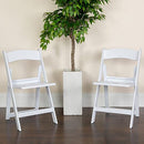 Flash Furniture HERCULES Series 1000 lb Capacity White Resin Folding Chair - Like New