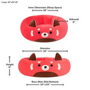 JAZWARES SQUISHMALLOWS 30" CICI THE RED PANDA PET BED LARGE - BRIGHT RED - Like New